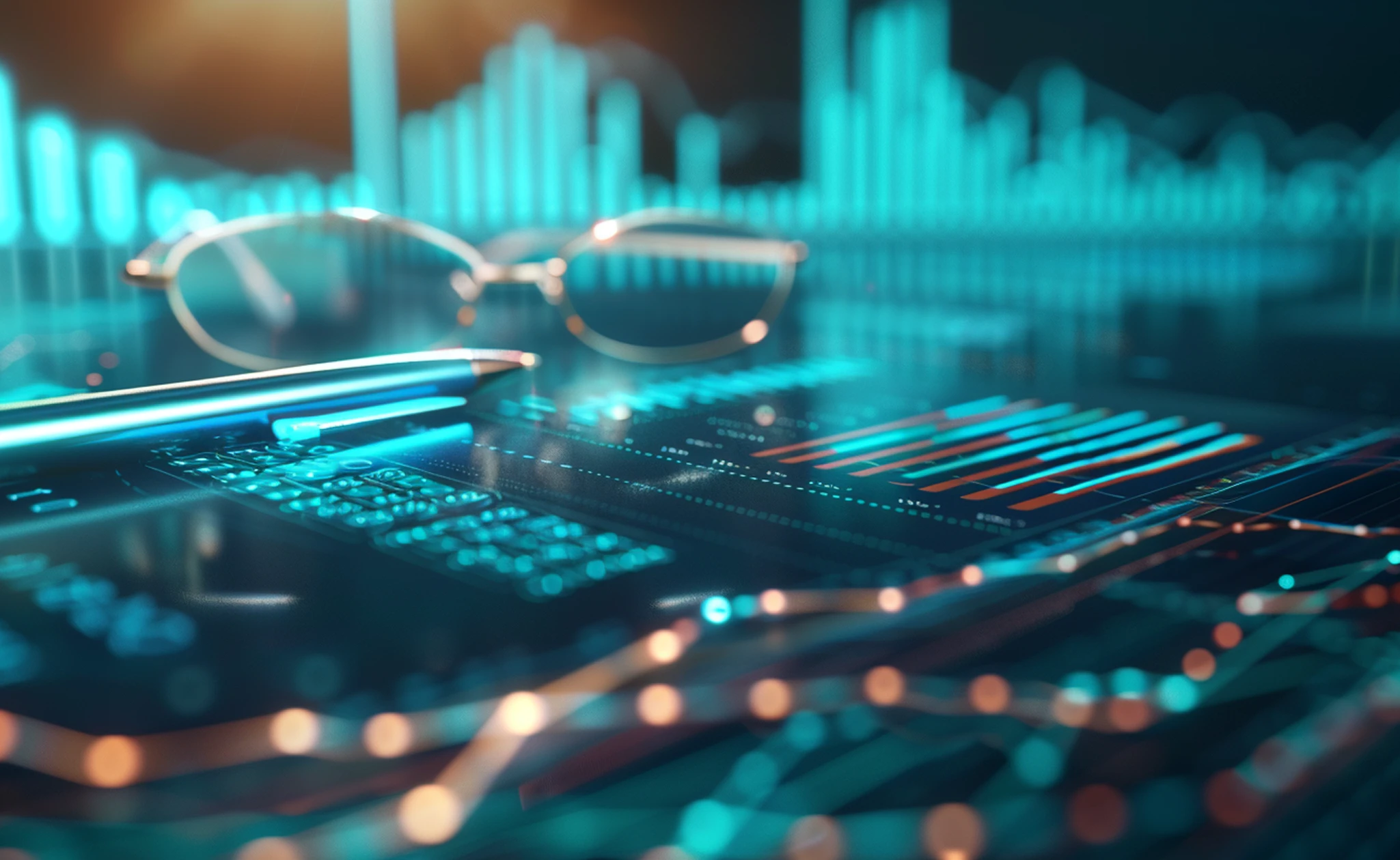 Charts and analytics on a tablet