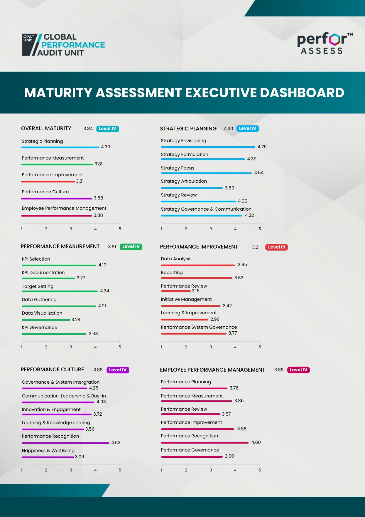 Maturity Assessment Executive Dashboard